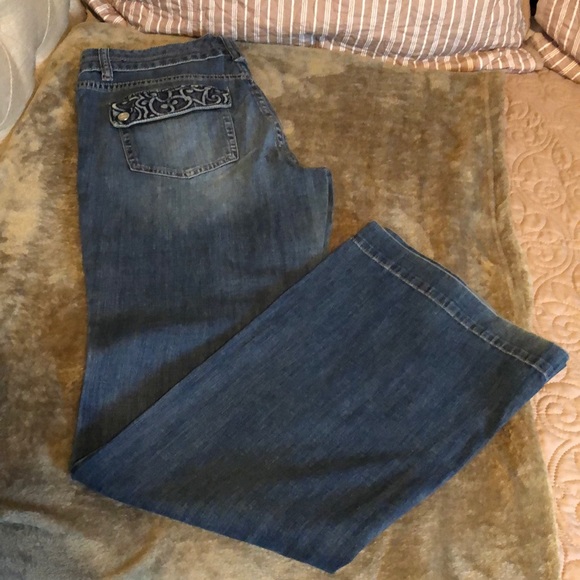 White House Black Market Denim - WHBM Trouser Leg Jeans 8